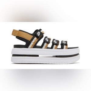 Nike Icon Classic Sports Black Brown Sandals